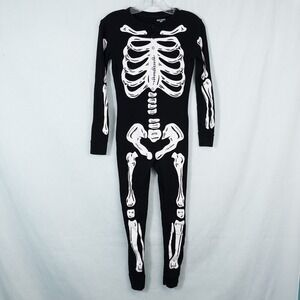 Old Navy Kids Unisex‎ One Piece Skeleton Pajamas Halloween Costume Size XL (12)